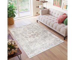 Tapiso Valley Vloerkleed Woonkamer Vintage Laagpolig Tapijt Maat- 160x220