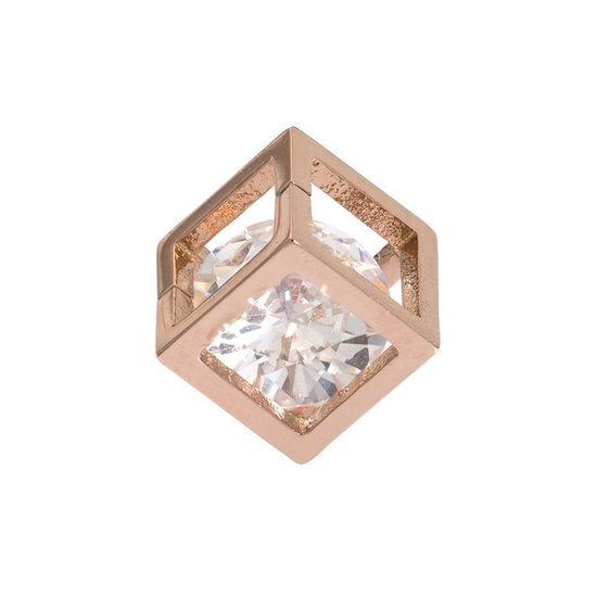 iXXXi-Jewelry-Hollow Cube Stone-Rosé goud-dames-Bedel-One size