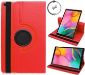 Hoes Geschikt voor Samsung Galaxy Tab S6 lite (2022 / 2021) Hoes - 360 graden draaibare tablethoes - Rood