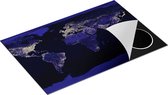 Chefcare Inductie Beschermer Wereldkaart met Licht Observaties - 81,2x52 cm - Afdekplaat Inductie - Kookplaat Beschermer - Inductie Mat