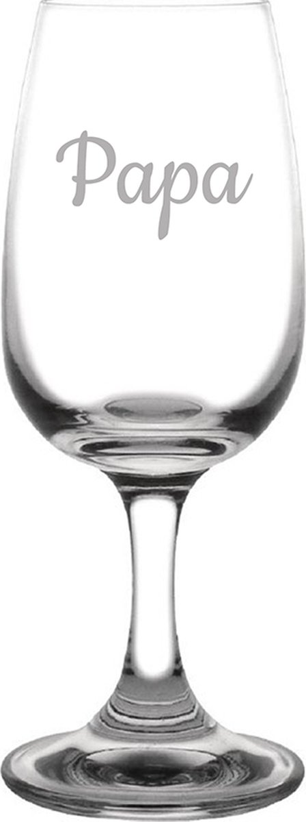 Gegraveerde portglas 12cl Papa