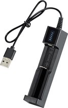 USB Lithium Batterijlader - Batterij Oplader Geschikt voor 14500, 16340, 18650 & 26650 Batterijen