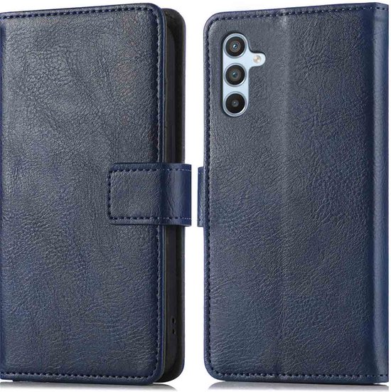 iMoshion Hoesje Geschikt voor Samsung Galaxy A34 (5G) Hoesje Met Pasjeshouder - iMoshion Luxe Bookcase - Donkerblauw