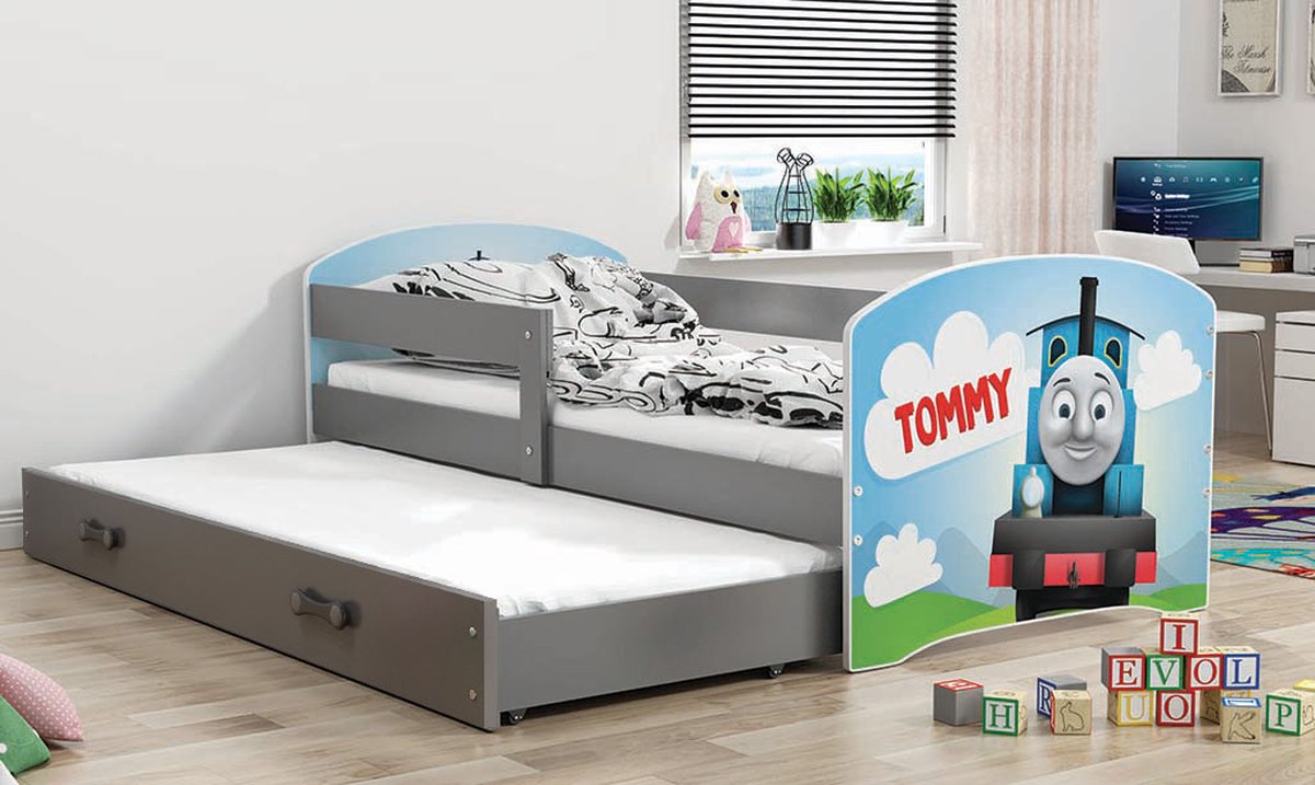 Lit enfant avec lit gigogne Sommiers cm - Lit Thomas le train - Lit enfant  avec tiroir... | bol.com