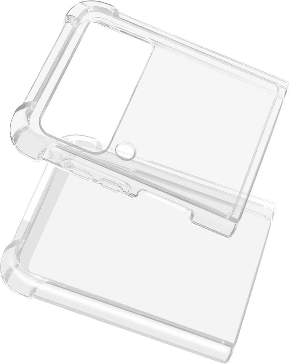 Geschikt voor Samsung Z Flip 3 Siliconengel Hoesje Versterkte Hoeken Transparant