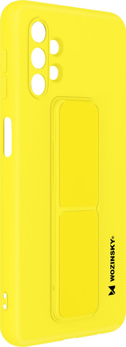 Wozinsky vouwbare magnetische steun Samsung Galaxy A32 5G silicone hoes geel