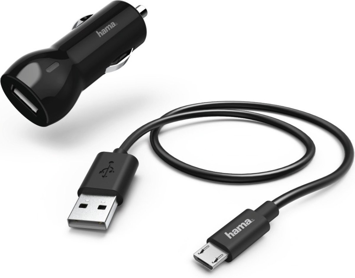 Hama Auto-oplaadset, micro-USB, 2.4 A, zwart