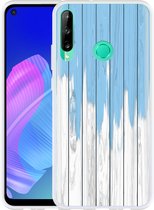 Huawei P40 Lite E Hoesje Dripping blue paint Designed by Cazy