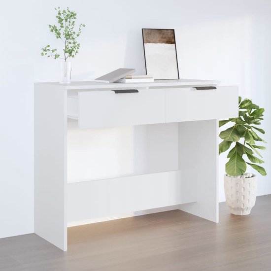 Inter link bureau computertafel mdf wit 80 x 75 x 50 cm - Meubels kopen? | Korting tot 62