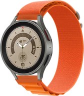 Bandje Voor Samsung Galaxy Watch Nylon Alpine Band - Oranje - Maat: 22mm - Horlogebandje, Armband