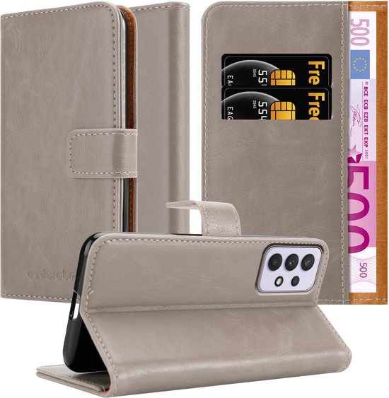 Cadorabo Hoesje geschikt voor Samsung Galaxy A33 5G in CAPPUCCINO BRUIN - Beschermhoes met magnetische sluiting, standfunctie en kaartvakje Book Case Cover Etui
