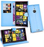 Cadorabo Hoesje voor Nokia Lumia 1520 in PASTEL BLAUW - Beschermhoes met magnetische sluiting, standfunctie en kaartvakje Book Case Cover Etui