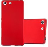 Cadorabo Hoesje geschikt voor Sony Xperia M5 in METAAL ROOD - Hard Case Cover beschermhoes in metaal look tegen krassen en stoten