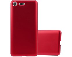 Cadorabo Hoesje geschikt voor Sony Xperia XZ PREMIUM in METALLIC ROOD - Beschermhoes gemaakt van flexibel TPU silicone Case Cover