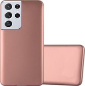 Cadorabo Hoesje geschikt voor Samsung Galaxy S22 ULTRA in METALLIC ROSE GOUD - Beschermhoes gemaakt van flexibel TPU silicone Case Cover
