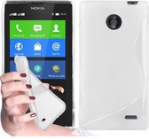 Cadorabo Hoesje geschikt voor Nokia X in MAGNESIUM WIT - Beschermhoes gemaakt van flexibel TPU silicone Case Cover