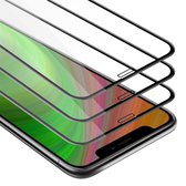 Cadorabo 3x Screenprotector geschikt voor Apple iPhone 11 Volledig scherm pantserfolie Beschermfolie in TRANSPARANT met ZWART - Getemperd (Tempered) Display beschermend glas in 9H hardheid met 3D Touch