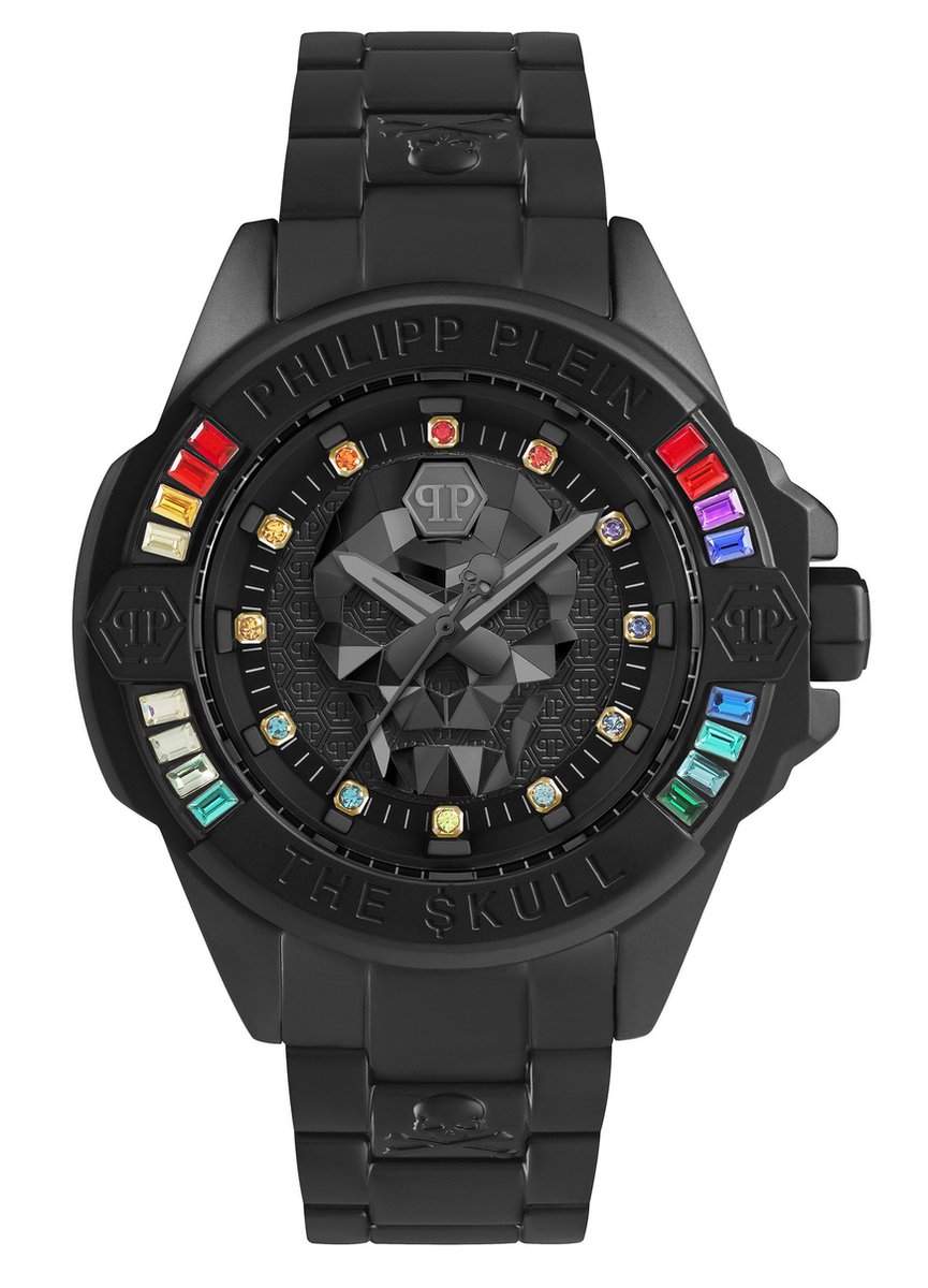 Philipp Plein The $kull PWNAA0522 Horloge - Staal - Zwart - Ø 41 mm