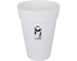 Elho Loft Urban Rond Hoog 42 - Grote Bloempot voor Buiten - Waterreservoir - 100% Gerecycled Plastic - Ø 42.0 x H 56.0 cm - Wit