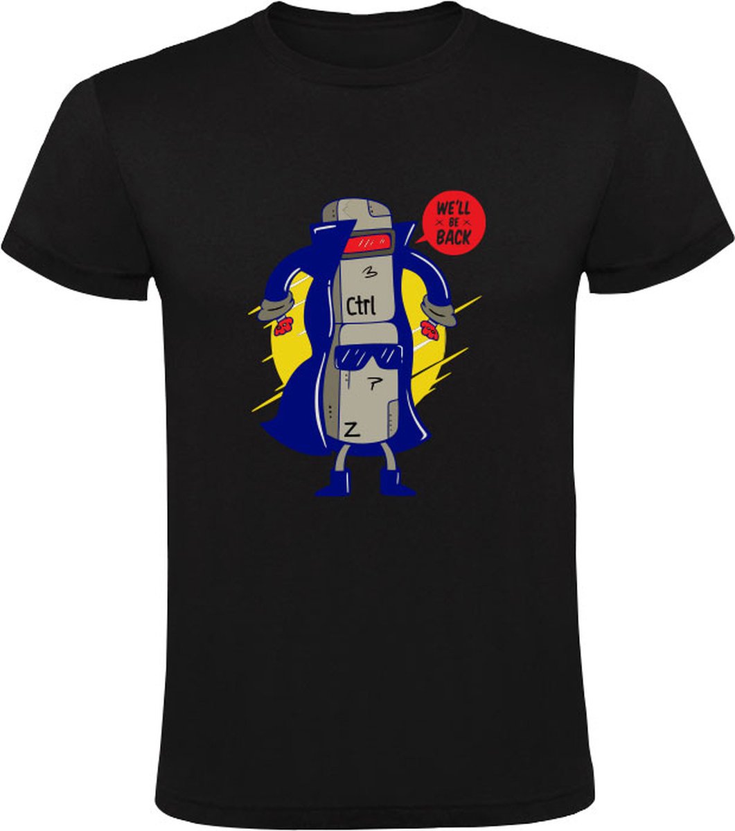 We'll be back CTRL Z Heren T-shirt | IT | ICT | programmeur | computer | pc
