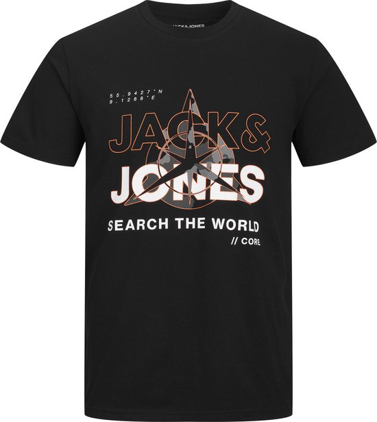 JACK & JONES Herren T-Shirt Mit Buntem Print – Rundhals, Normale Passform, Kurzärmlig