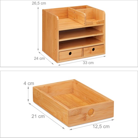 Bureau organizer met 2 lades bestel HIER online