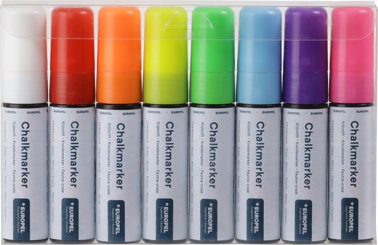 Welsberg 5 witte vloeibare krijtstiften met jumbo-inkt, 16 etiketten en