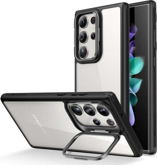 ESR Classic Kickstand Samsung Galaxy S23 Ultra Hoesje Clear / Zwart