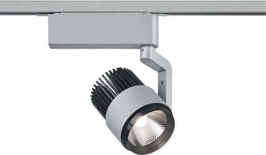 LED Railverlichting - Track Spot - DUOLINE - 2 Fase - 15W - Aanpasbare Kleur - Dimbaar - Rond - Mat Titaan - Aluminium