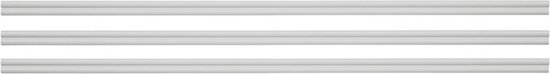 ProPlus Dubbele tentrail set - kunststof - 80 cm - lichtgrijs - 3 stuks van Merkloos — afbeelding 5