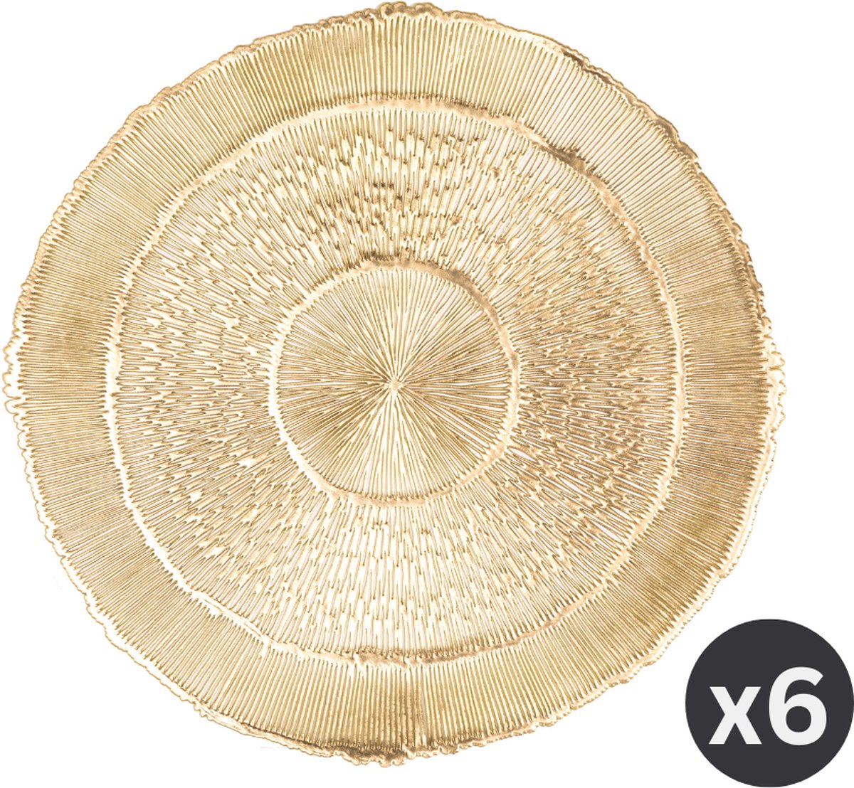 Placemat CAPELINNI rond, SET/6, dia 38 cm, goud