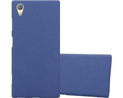 Cadorabo Hoesje geschikt voor Sony Xperia XA1 PLUS in FROST DONKER BLAUW - Beschermhoes gemaakt van flexibel TPU silicone Case Cover