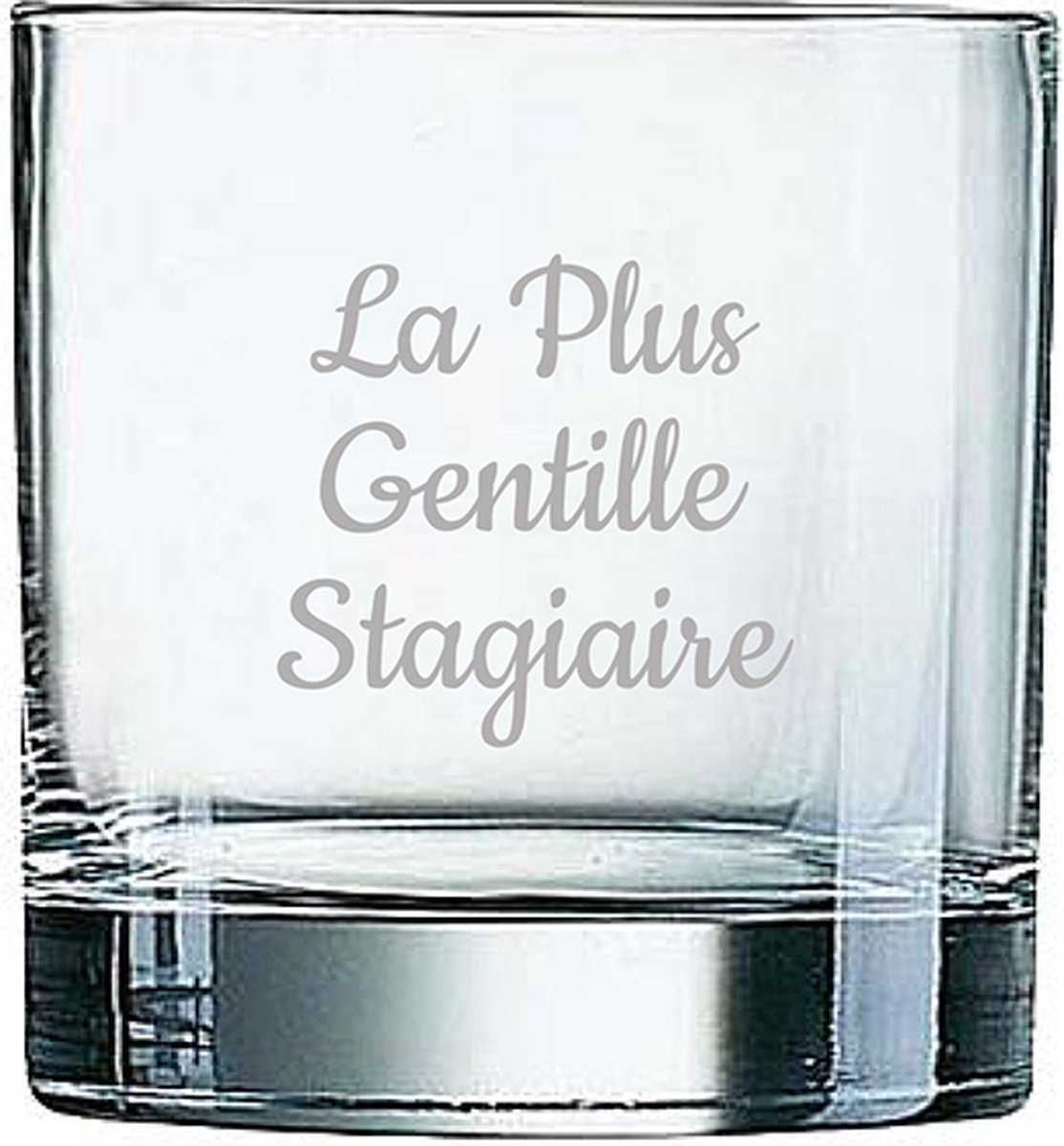 Whiskeyglas gegraveerd - 38cl - La Plus Gentille Stagiaire