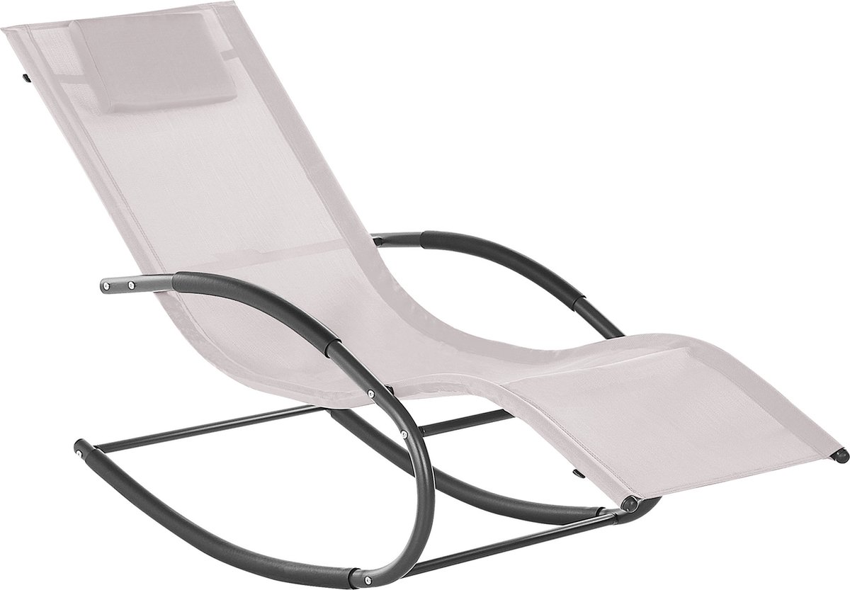 Beliani CARANO II - Lounger - Beige - Staal