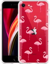 iPhone SE 2020 Hoesje Flamingo - Designed by Cazy