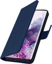 Geschikt voor Samsung Galaxy S20 Bookcover Video Support Functie blauw