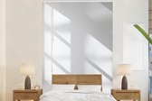 Behang - Fotobehang Een vensterglas met licht en schaduw - Breedte 155 cm x hoogte 240 cm