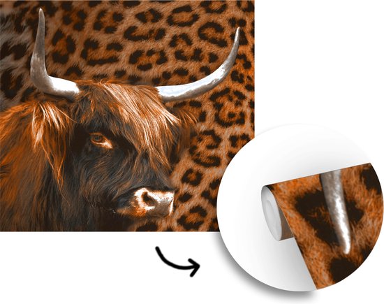 Papier peint - Papier peint photo murale Imprimé panthère - Highlander - Design - Largeur 220 cm x hauteur 220 cm