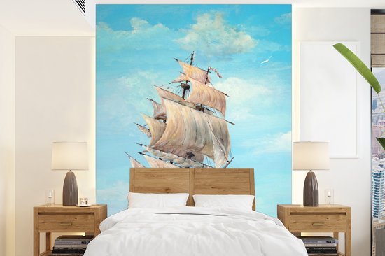 Papier peint - Papier peint photo peint - Illustration pour enfants d'un  bateau pirate... | bol.com