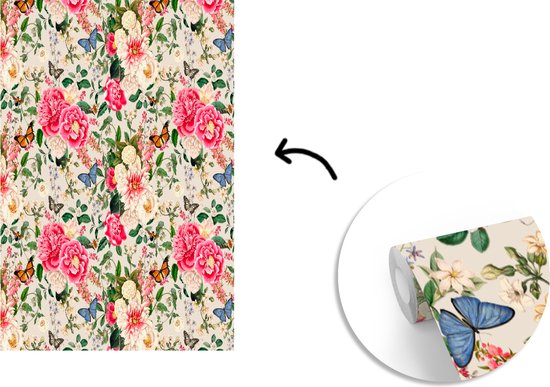 Papier peint - Papiers Papier peint photo Fleurs - Printemps - Insectes - Largeur 195 cm x Hauteur 300 cm