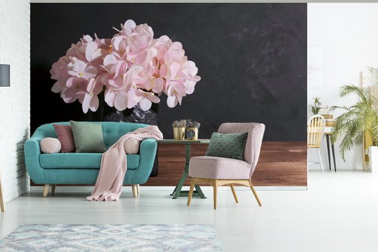 Papier Peint - Papier Papier peint photo Nature Morte - Hortensia - Rose - Largeur 525 cm x Hauteur 350 cm
