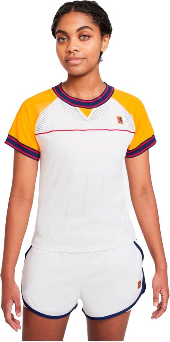 NIKE Court Dri Fit Slam T-shirt Met Korte Mouwen Vrouwen Wit