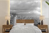 Behang - Fotobehang Zwart-wit foto van het Colombiaanse Bogota - Breedte 280 cm x hoogte 280 cm