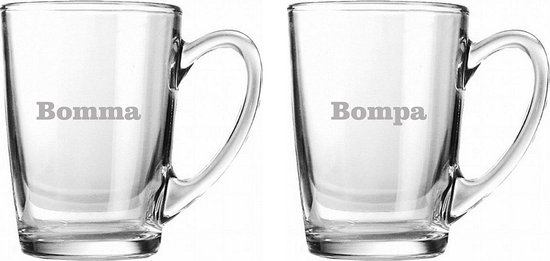 Theeglas gegraveerd - 32cl - Bomma-Bompa