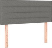 vidaXL Tête de lit 80 x 5 x 78/88 cm Gris foncé Tissu