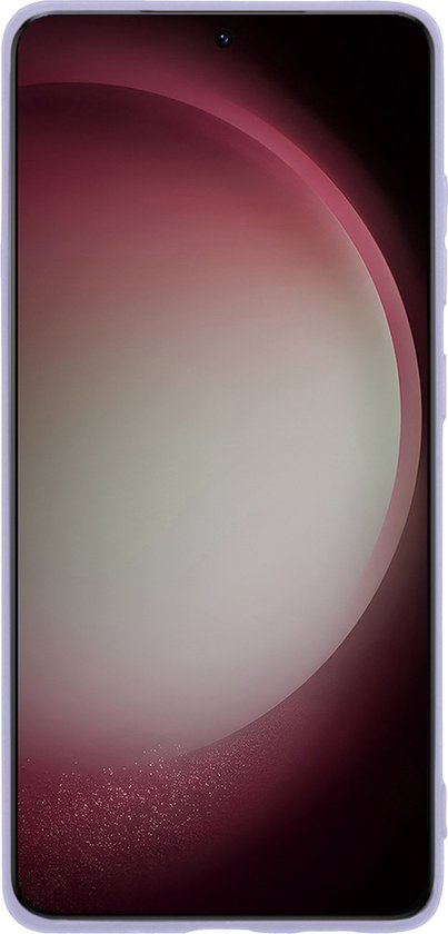 Coque Samsung Galaxy S23 Plus Coque Arrière Etui en Siliconen Avec 2x Protecteur D'écran - Lilas