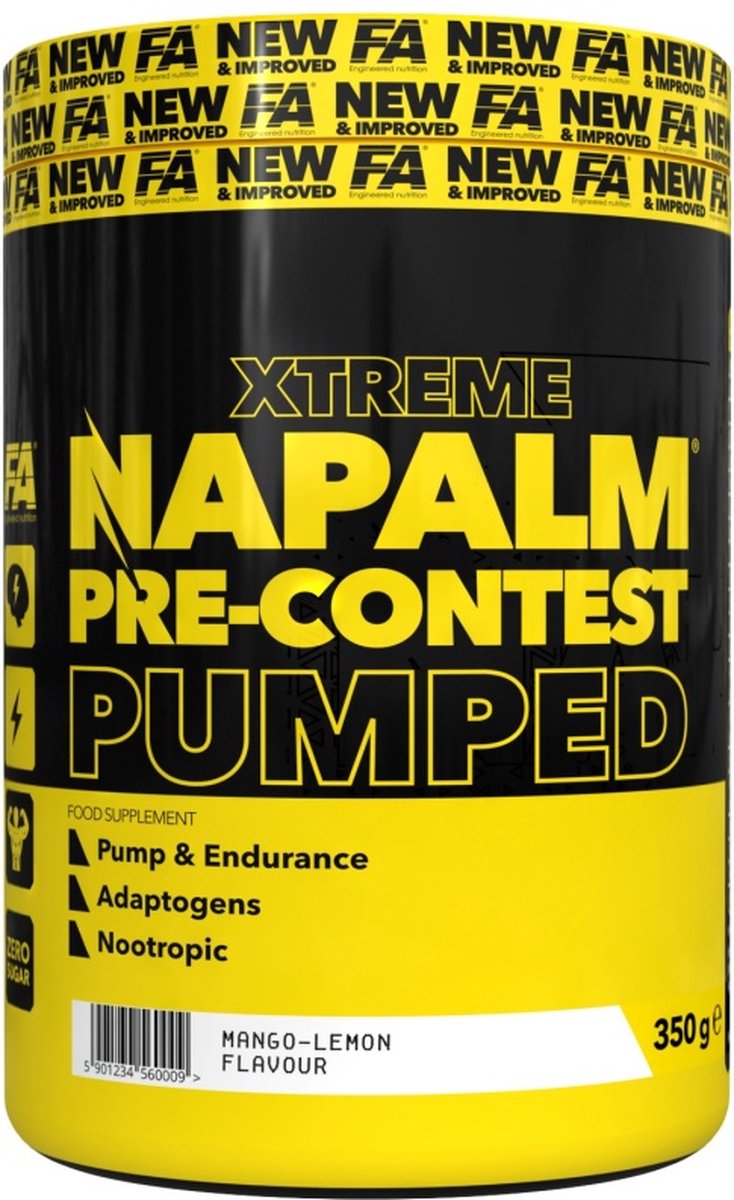 FA Xtreme Napalm - Pre-contest pumped - Pre workout - Muscle pump - Dragon Fruit - 350g - 40 porties