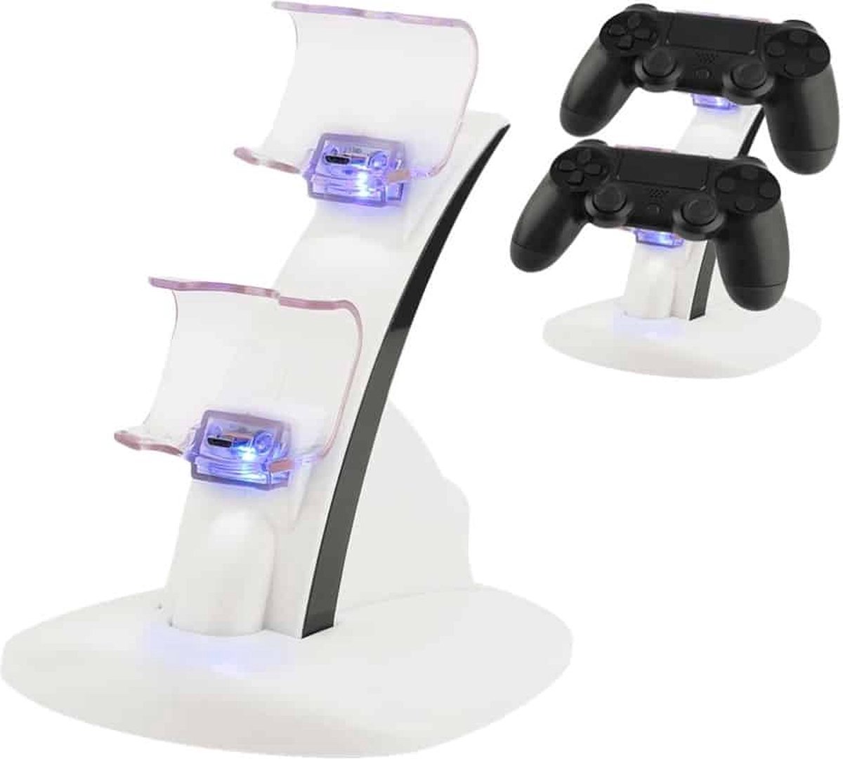 iPlay - Oplaadstation voor PS4 - Voor 2 controllers - Playstation 4 Slim Pro - Met LED - Charging stand