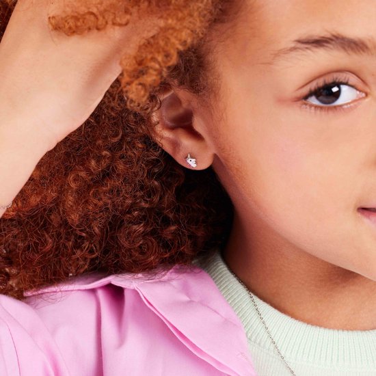 Boucles d'oreilles en argent licorne en émail