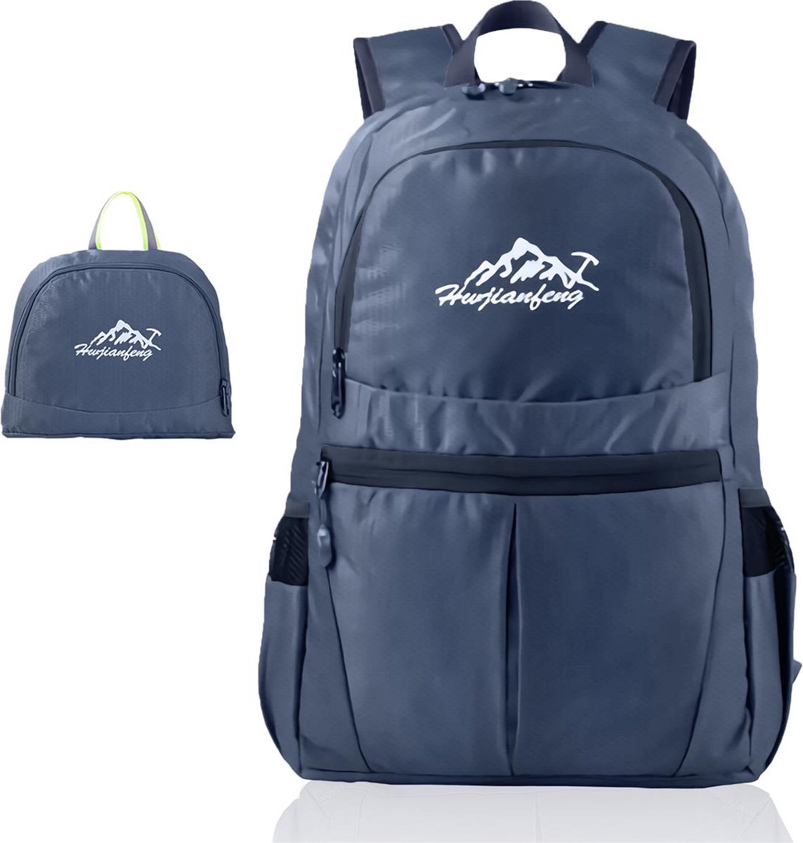 Intirilife Opvouwbare Rugzak Ultralicht in Donkerblauw - 36L Unisex Wandelrugzak Waterdicht - Outdoor Daypack voor Kamperen, Wandelen, Reizen, Klimmen, etc.